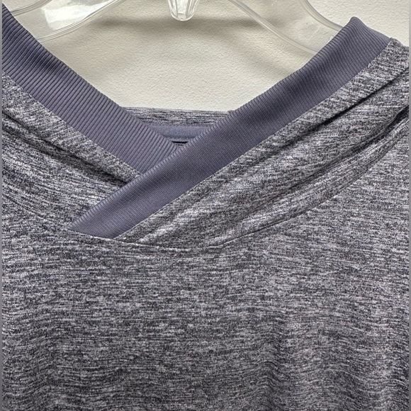 MONDETTA PERFORMANCE + LUXURY XL Lavender Gray Space Dye Hooded PulloverShirt - Picture 3 of 8